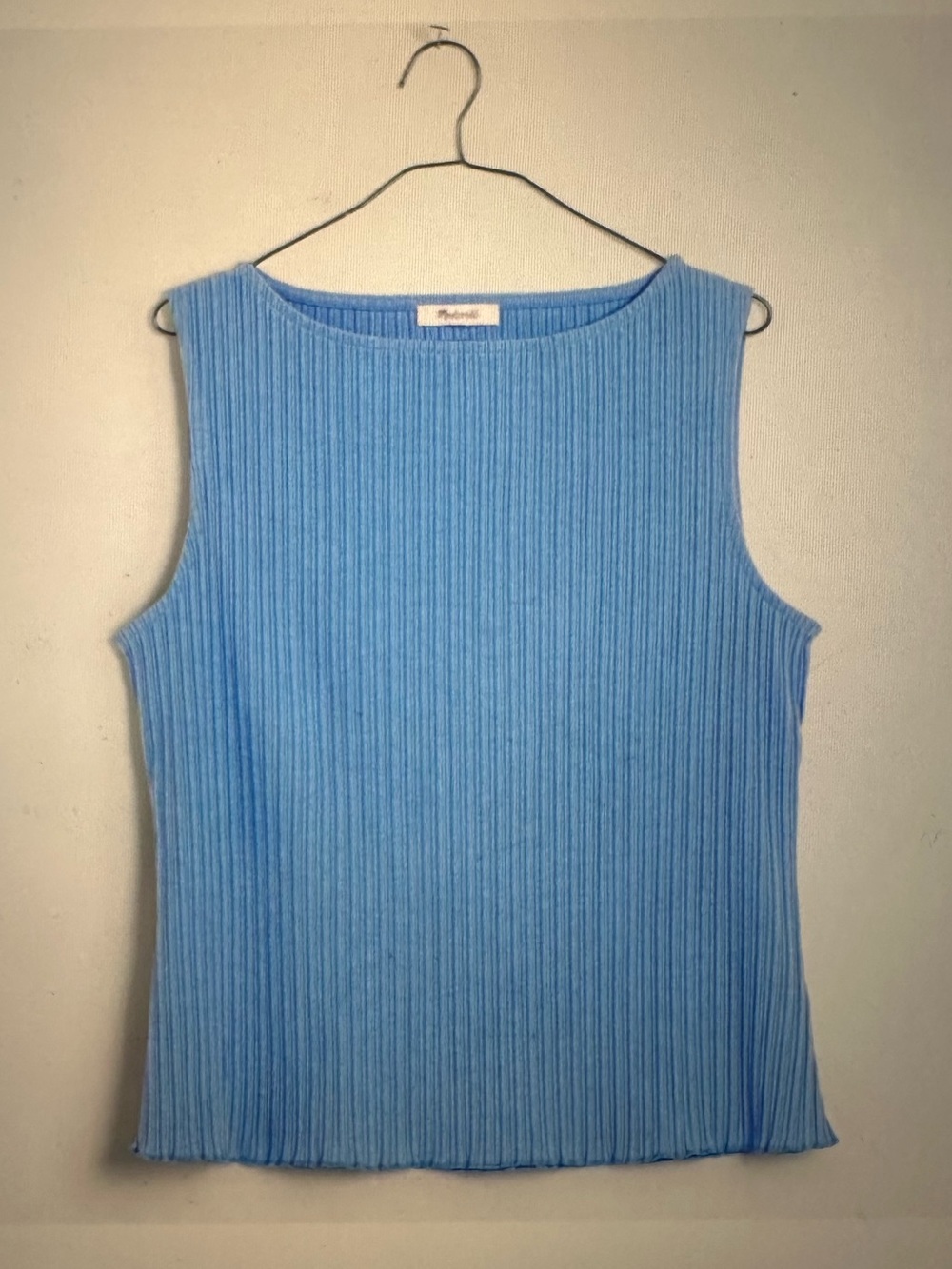 Madewell size XS never worn Sleeveless Ribbed Tank Top - Blue